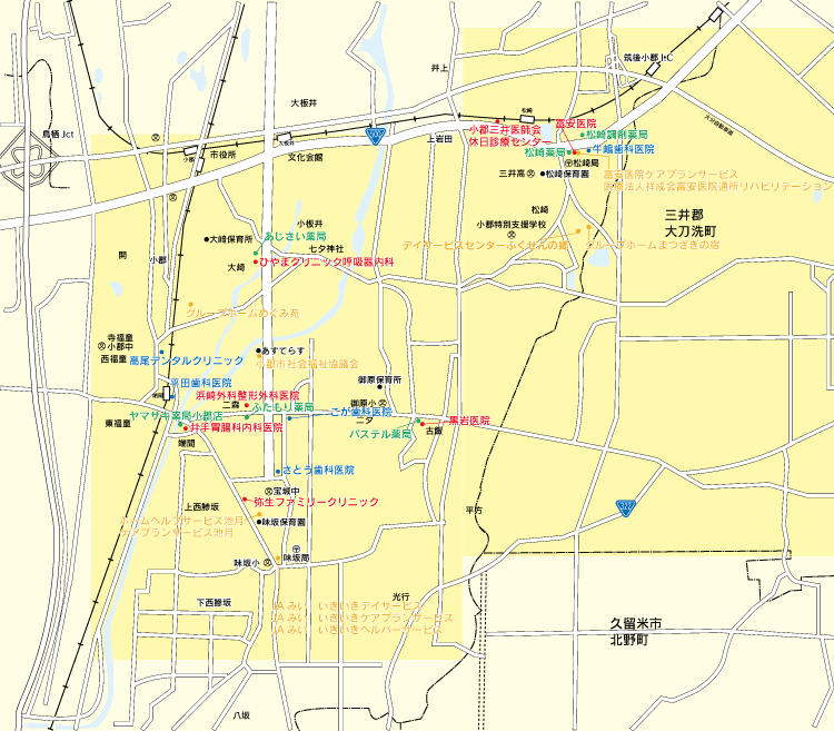 小郡市南部地図